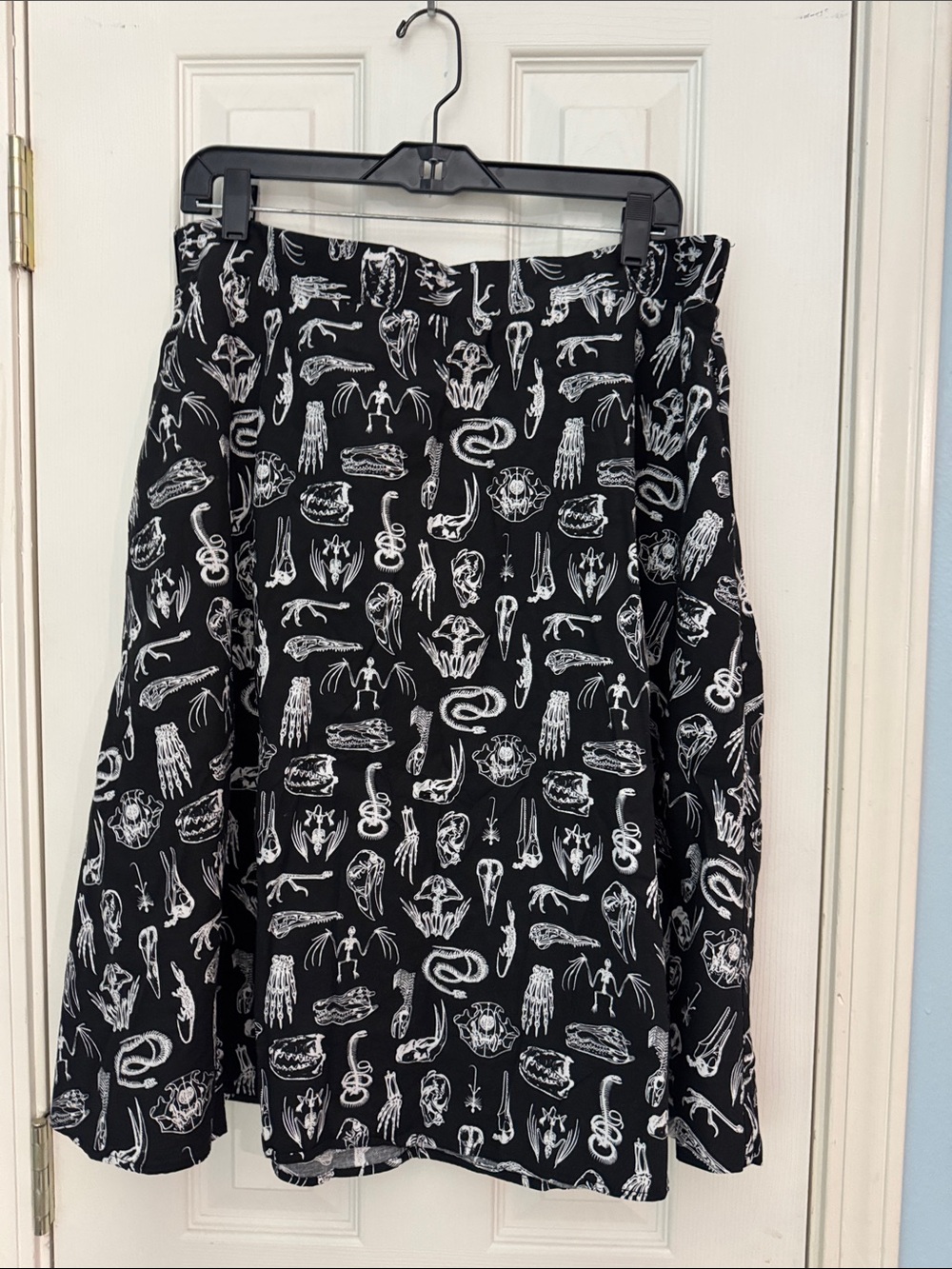 Halloween Black & White Graphic A-Line Skirt by Social Collision